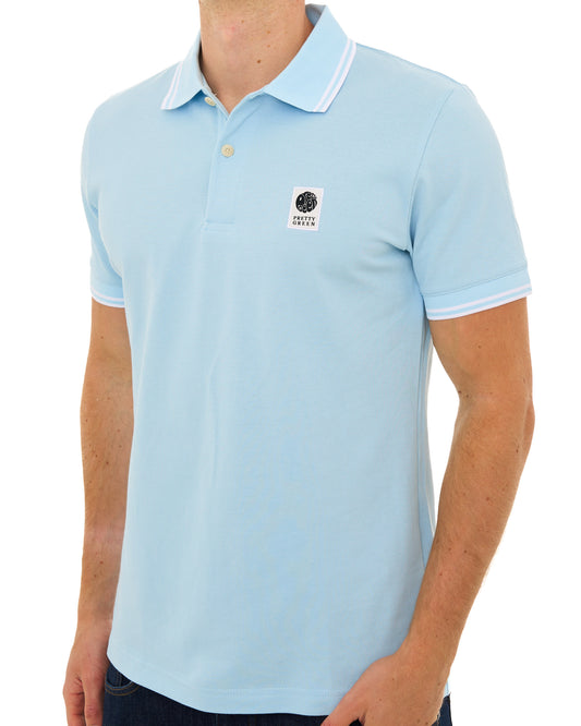 Pretty Green Pretty Green Rayner Polo Shirt Sky Blue