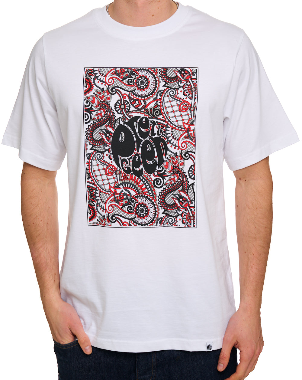 Pretty Green Resonance Box Logo T Shirt White