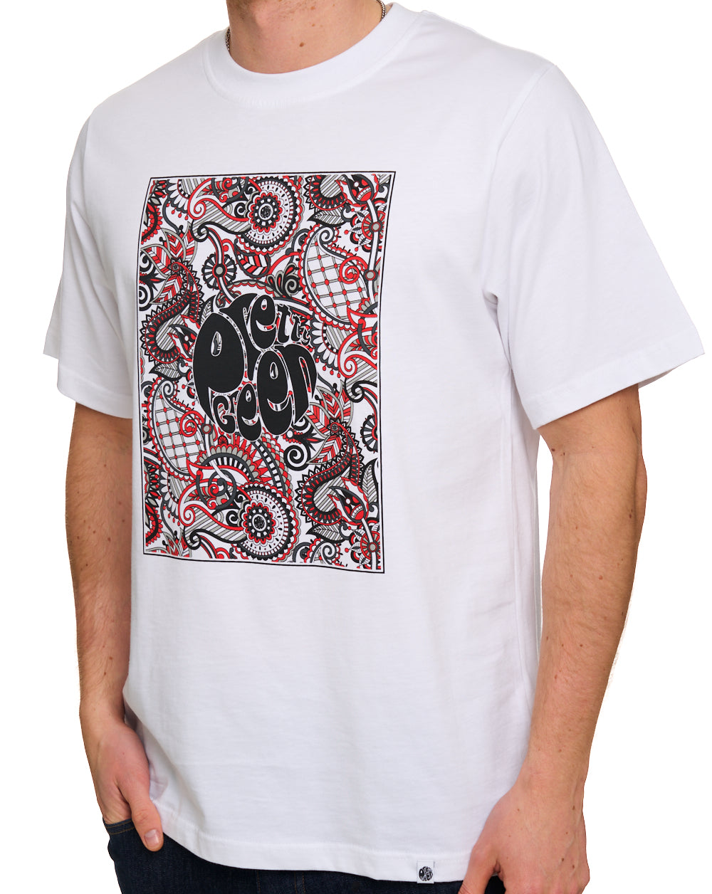 Pretty Green Resonance Box Logo T Shirt White