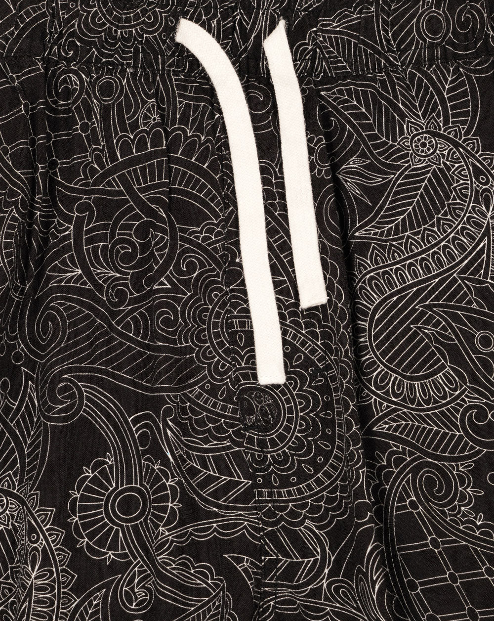 Pretty Green Resonance Linear Paisley Shorts Schwarz