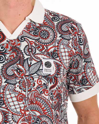 Pretty Green Resonance bedrucktes Polo-Shirt, mehrfarbig