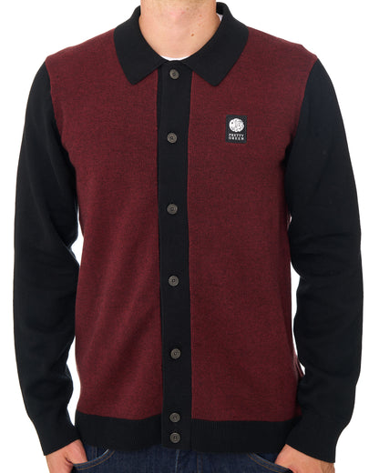 Pretty Green Roxy Knit Shirt Black/Red