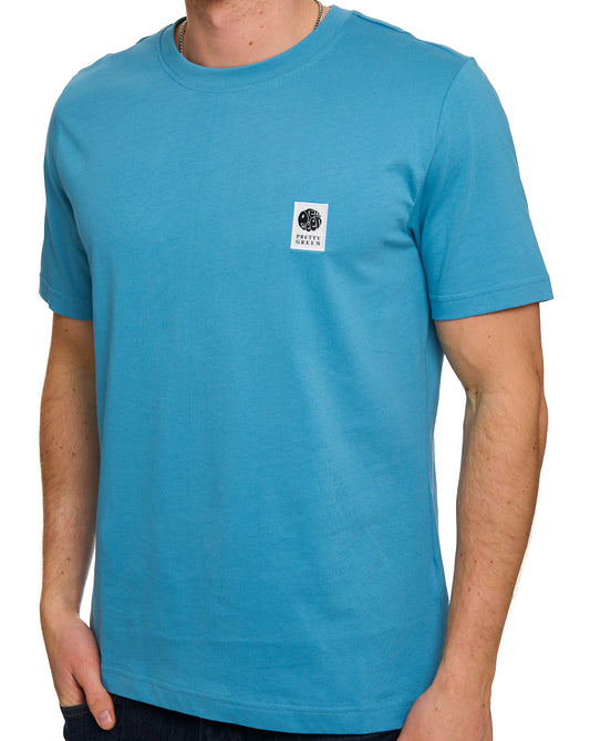 Pretty Green Hübsches grünes Sinclair T-Shirt blau