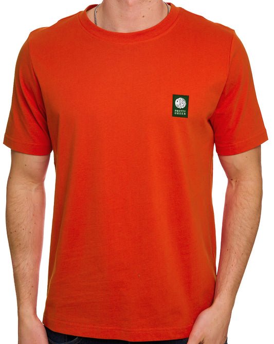 Pretty Green Hübsches grünes Sinclair-T-Shirt, leuchtend rot