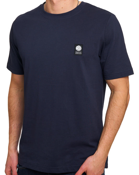 Pretty Green Hübsches grünes Sinclair T-Shirt in Marineblau