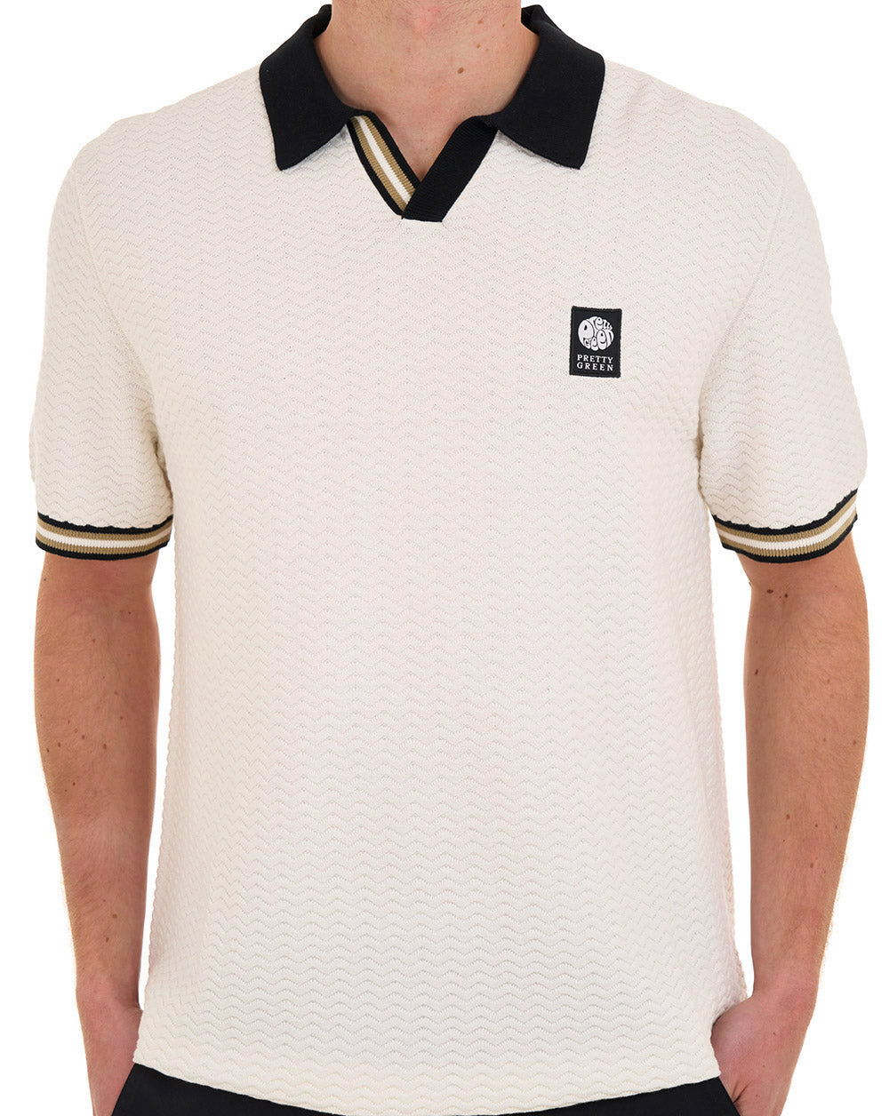 Pretty Green Stratosphere Strickpolo Weiß