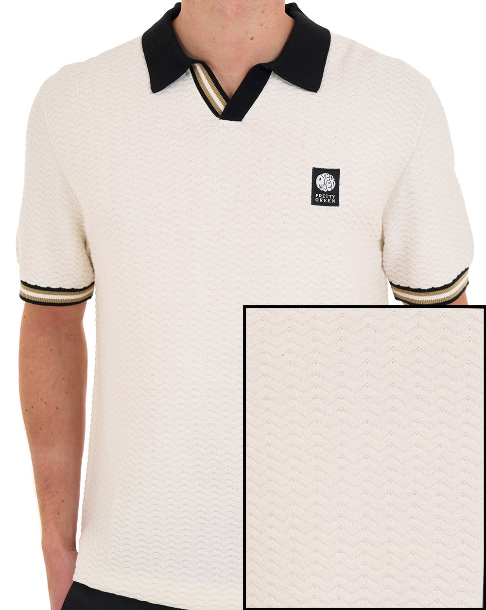 Pretty Green Stratosphere Strickpolo Weiß
