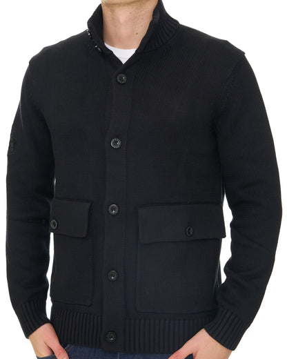 Pretty Green Temperance Funnel Neck Knit Black