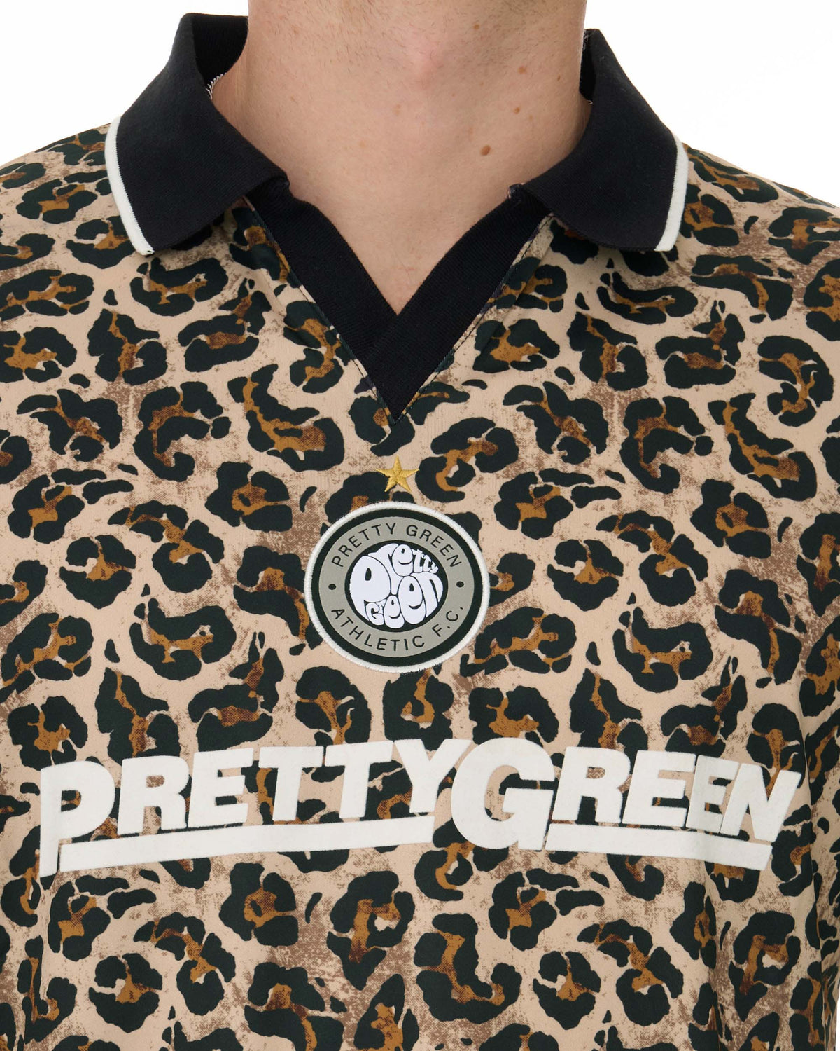 Pretty Green Voltaire Football Top Tan
