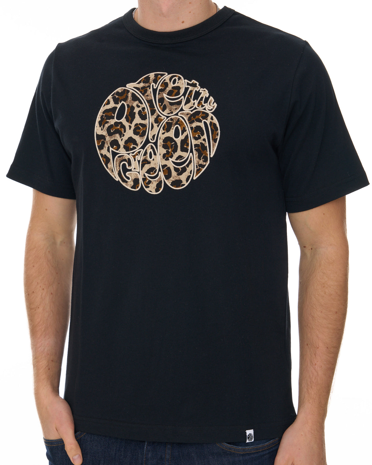 Pretty Green Voltaire Logo T Shirt Black