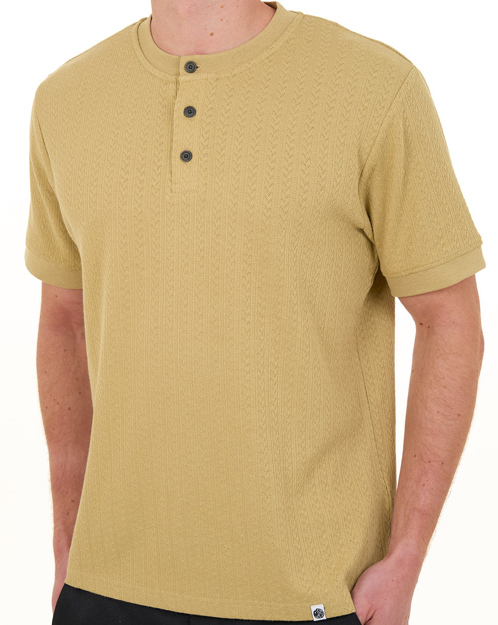 Hübsches grünes Zephlyn-Textur-Opa-T-Shirt, taupe
