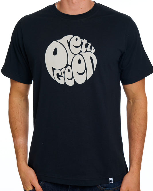 Pretty Green Pretty Green Gillespie Logo T-Shirt Schwarz/Grau