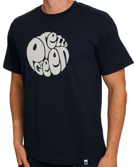 Pretty Green Pretty Green Gillespie Logo T-Shirt Schwarz/Grau
