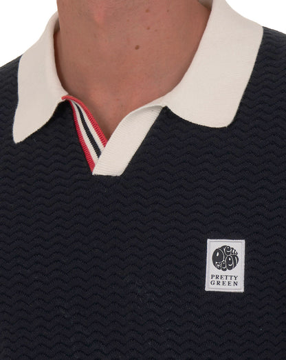 Pretty Green Stratosphere Strickpolo Schwarz