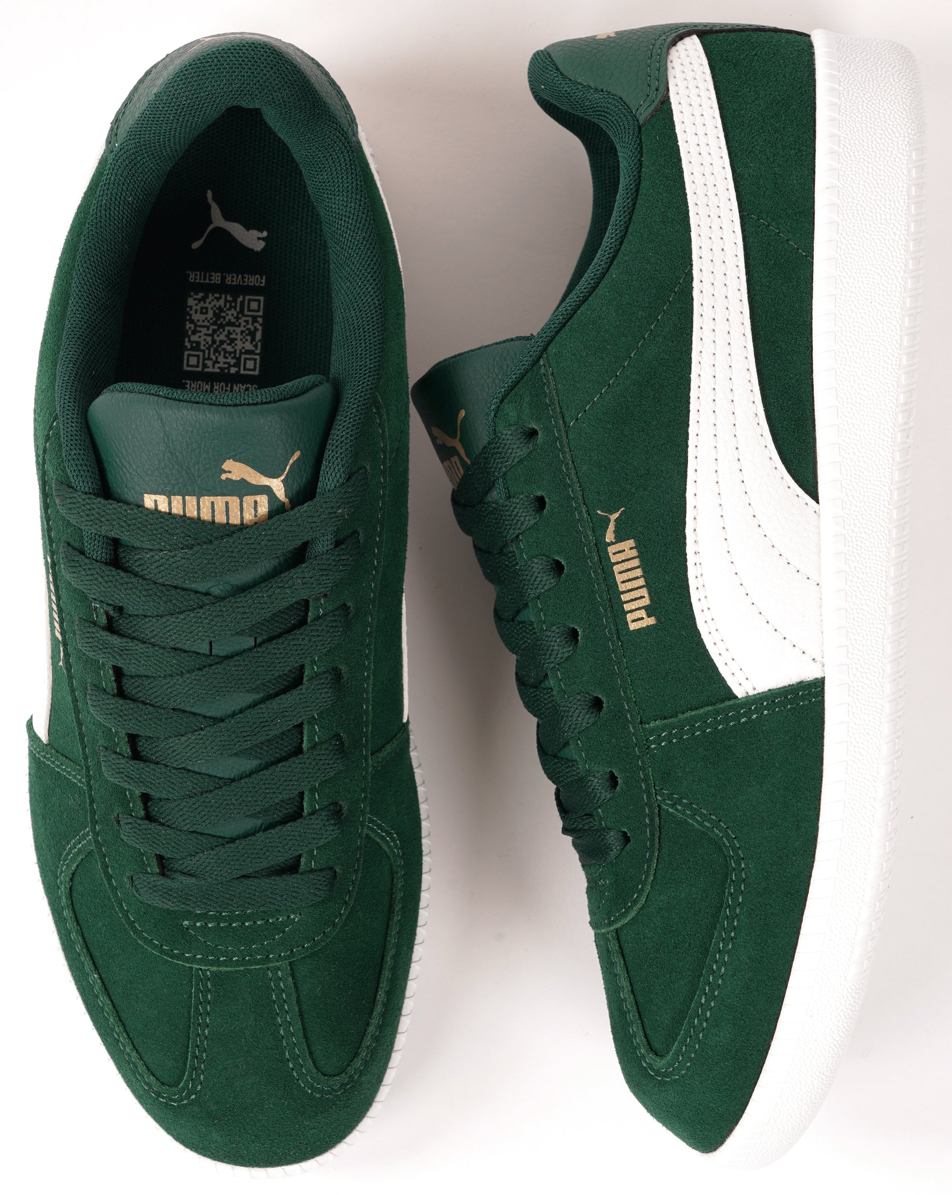 Puma Club Trainers Green/White