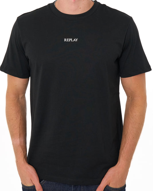 Replay Replay Logo T Shirt Black