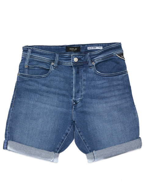 Replay RBJ.981 Tapered Fit Denim Shorts Medium Blue