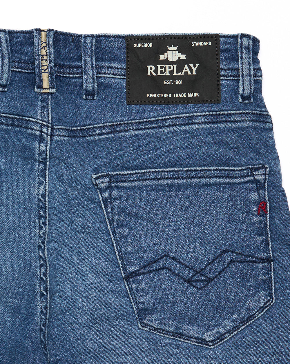 Replay RBJ.981 Tapered Fit Denim Shorts Medium Blue