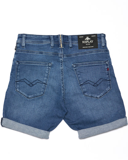 Replay Denim-Shorts, mittelblau