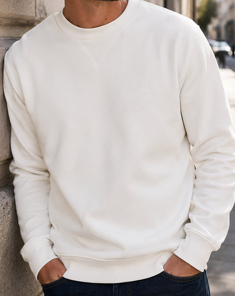 Replay Crew Sweat Natural White