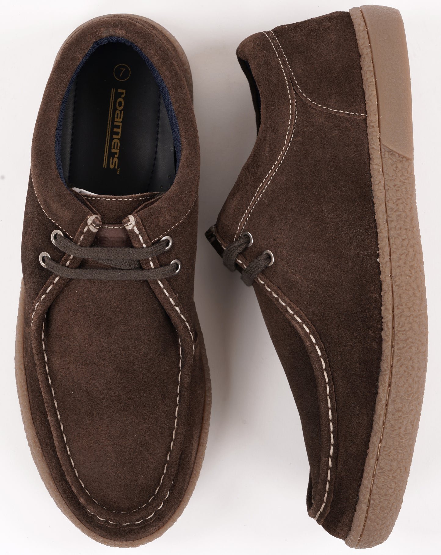 Roamers Apron Suede Shoes Brown