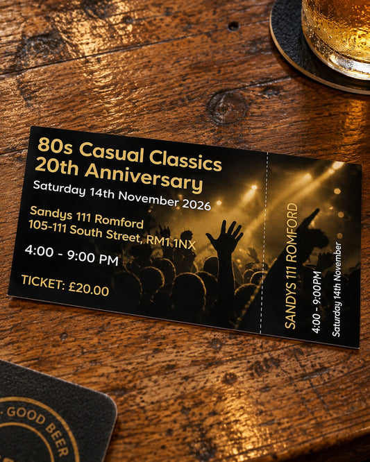 80s Casual Classics 80s Casual Classics 20th Anniversary Ticket