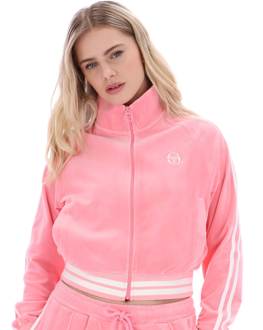 Sergio Tacchini Women Sergio Tacchini Carmella Velour Track Top Pink/Gardenia