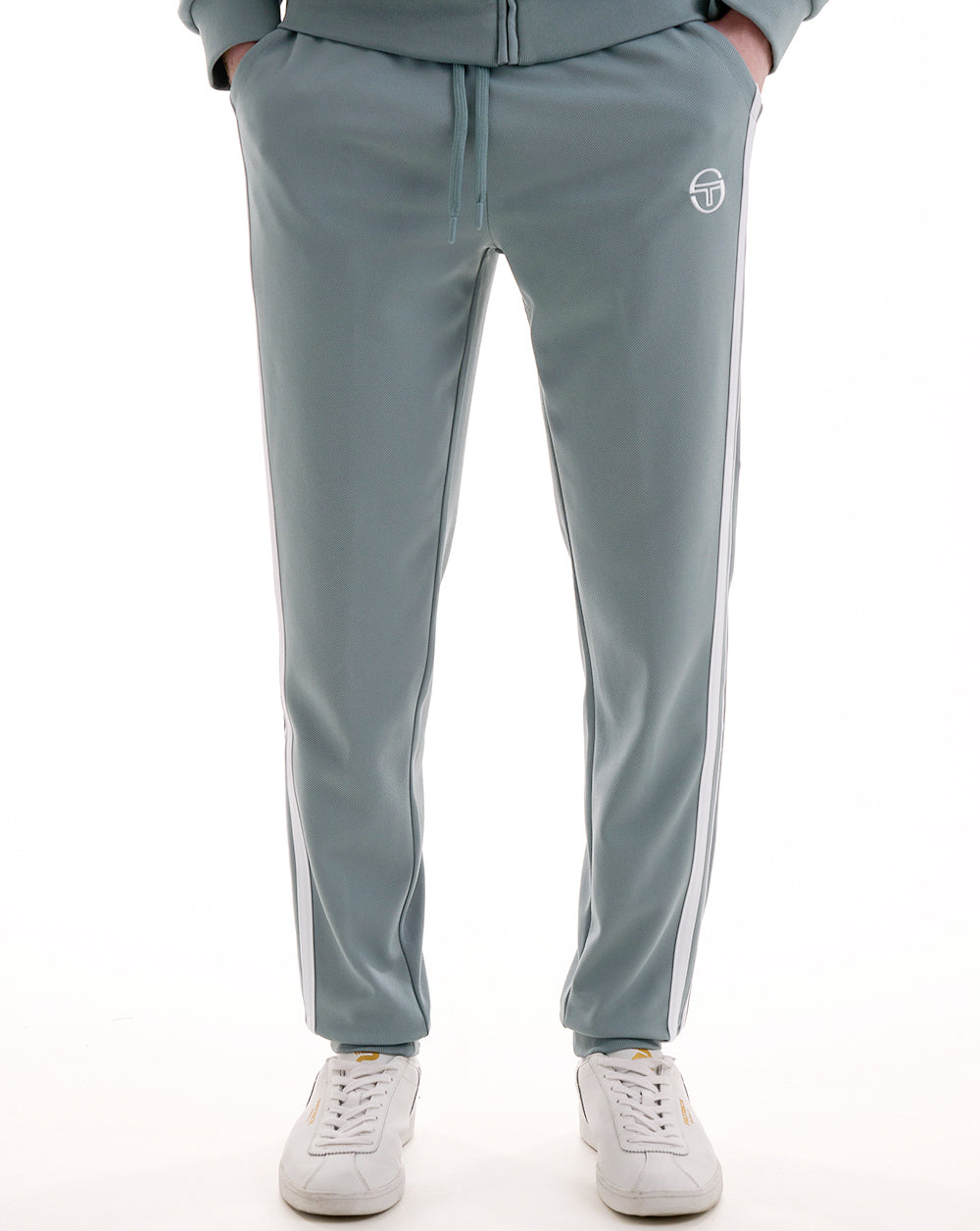 Sergio Tacchini 2 Stripe Track Pants Lead White