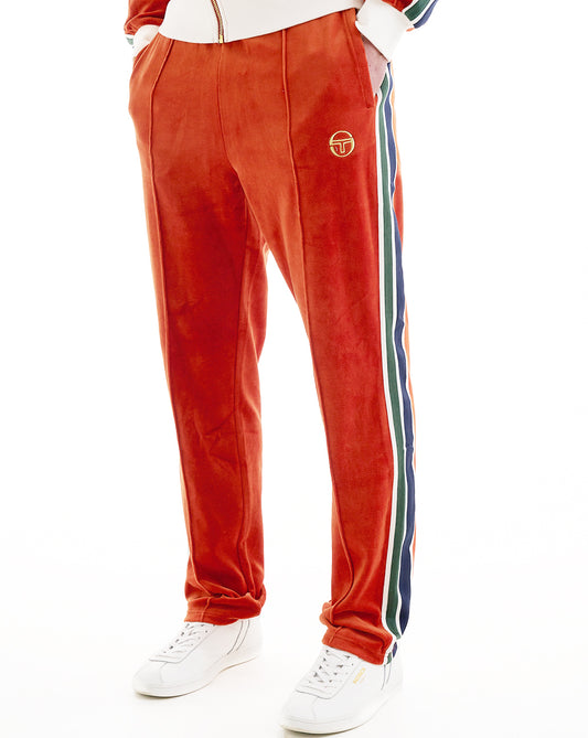 Sergio Tacchini Monte Velour Track Pants Burnt Orange