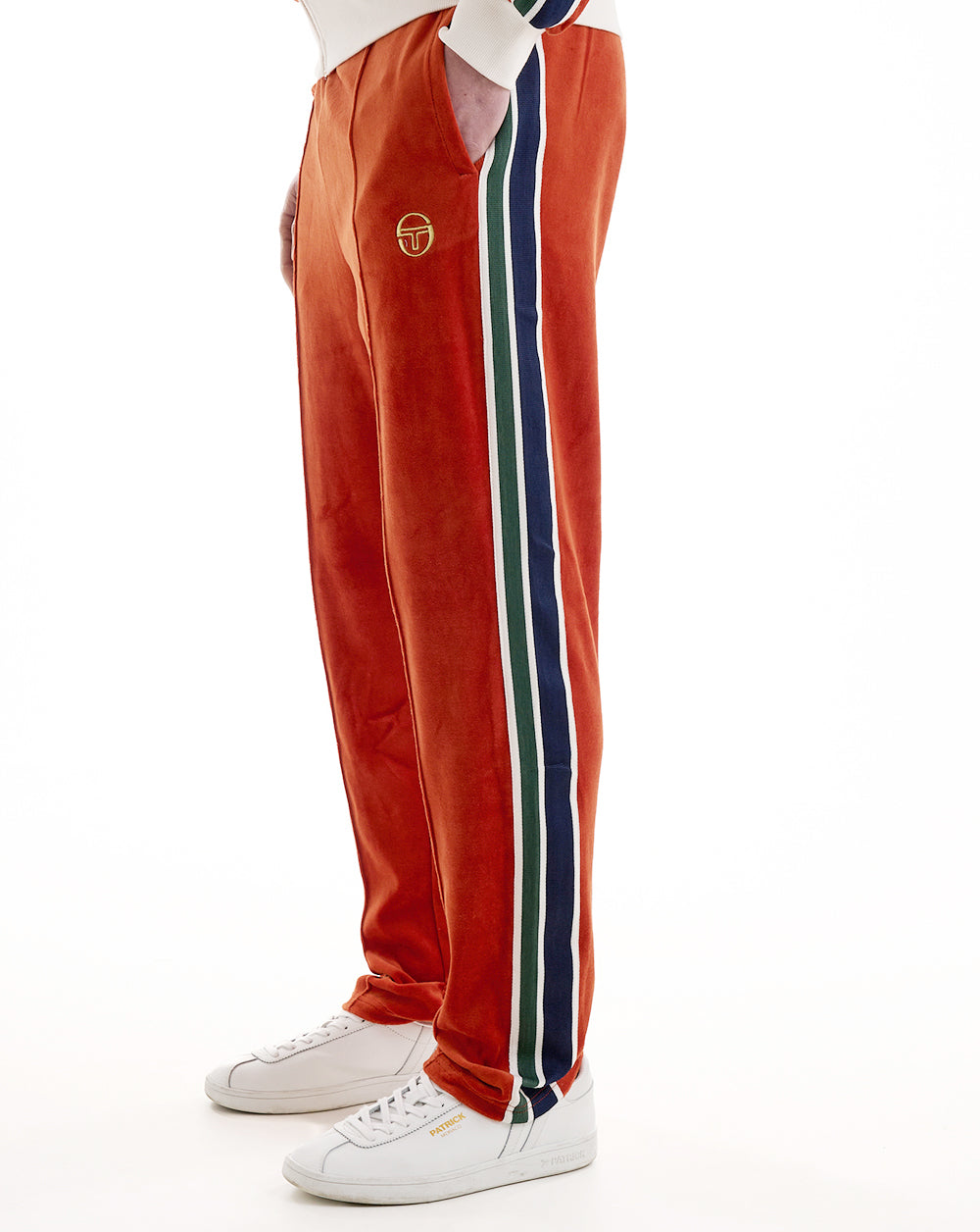 Sergio Tacchini Monte Velour Track Pants Burnt Orange