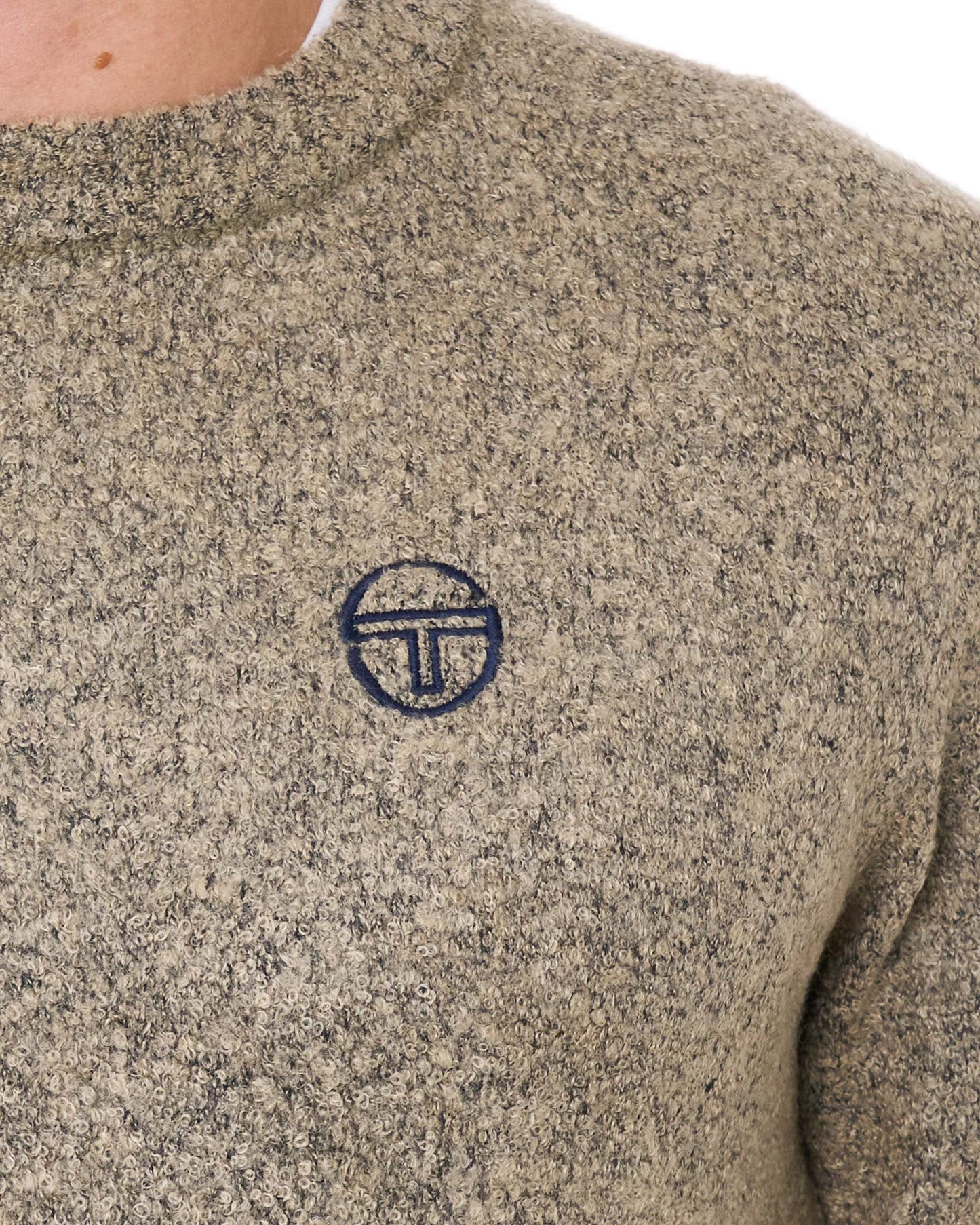Sergio Tacchini Caputo Boucle Crew Knit Light Sand
