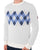 Sergio Tacchini Argyle Crew Knit Jumper Gardenia