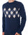 Sergio Tacchini Argyle Crew Knit Jumper Navy Blue