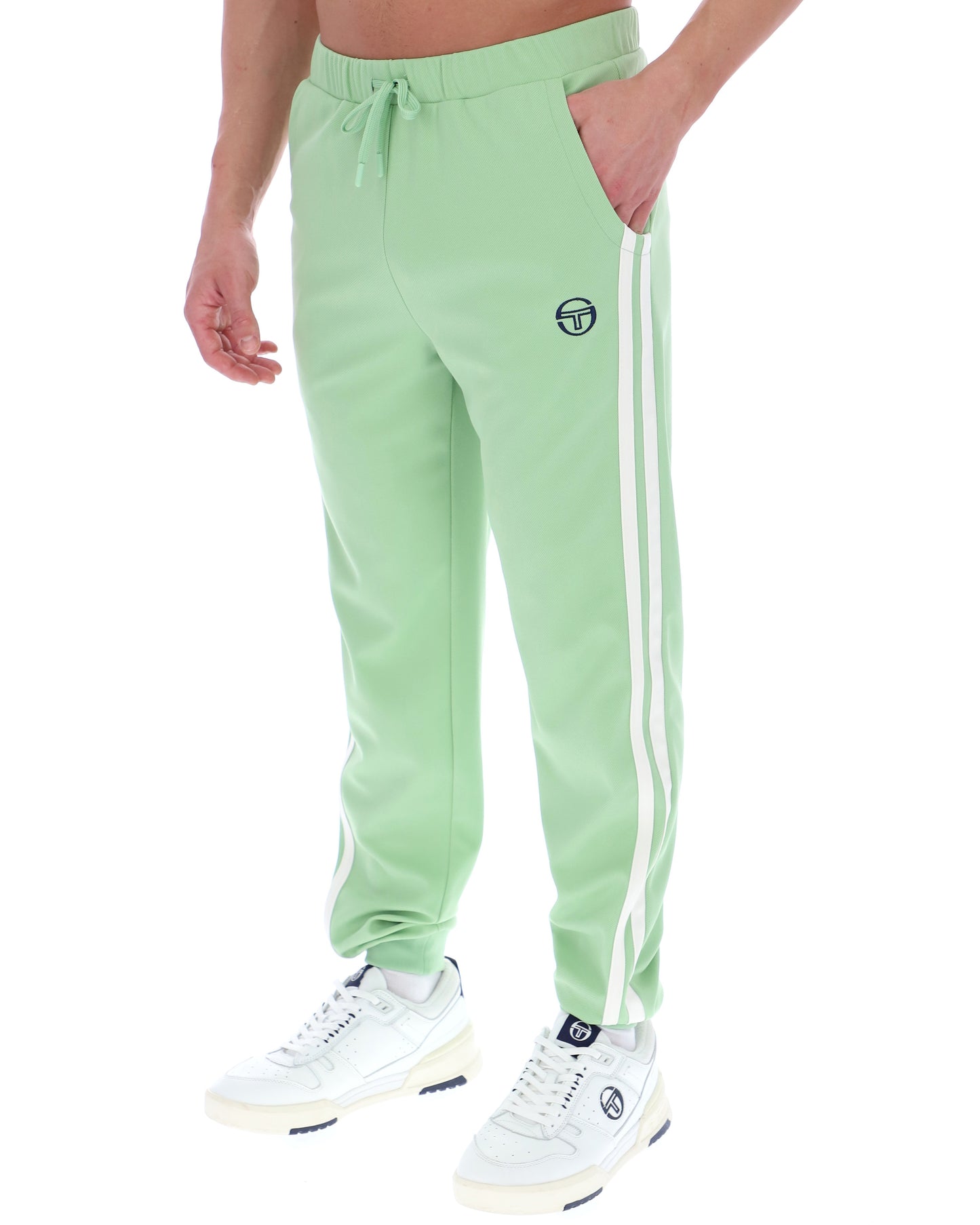 Sergio Tacchini 2-Streifen-Trainingshose Green Gardenia