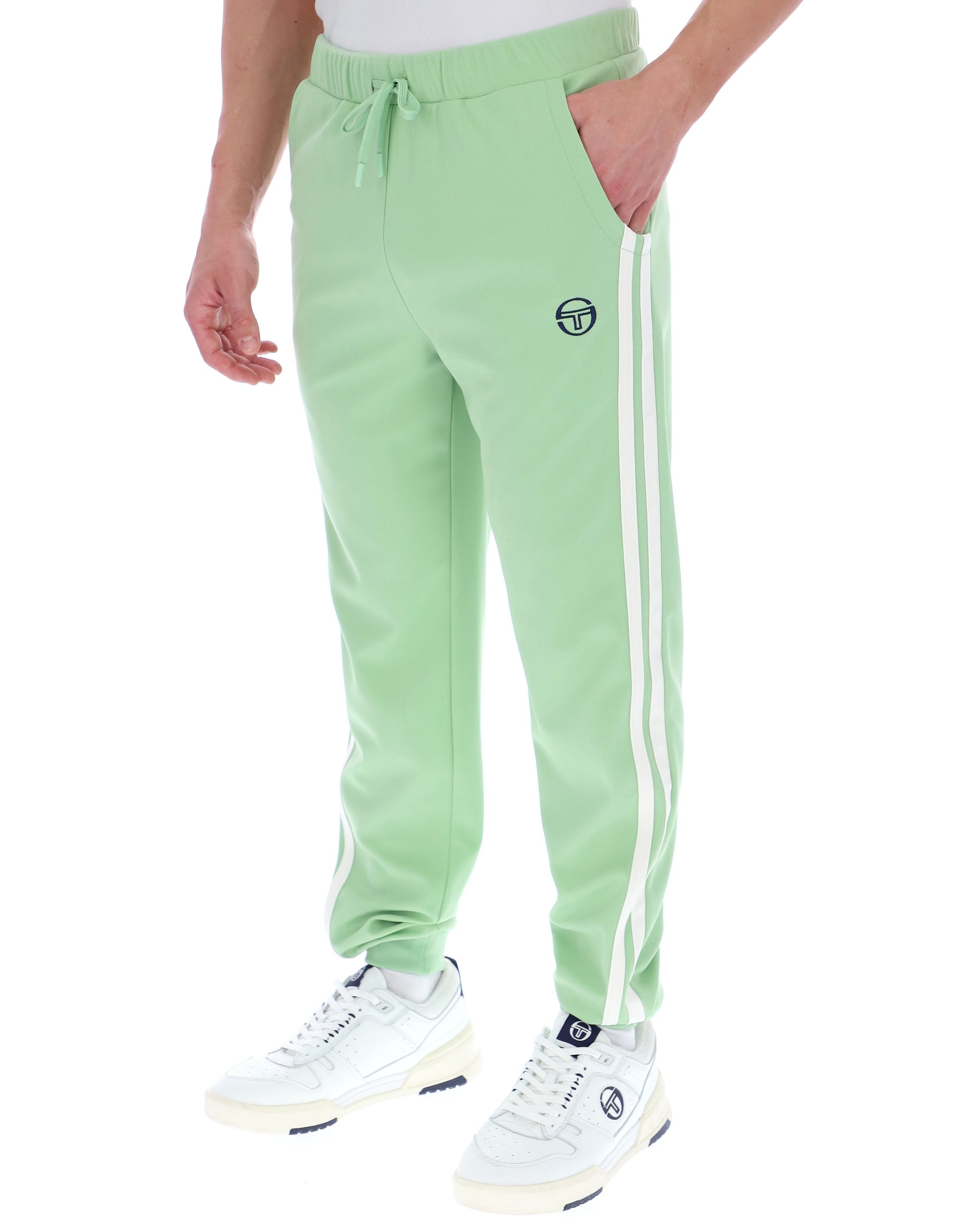 Sergio Tacchini 2-Streifen-Trainingshose Green Gardenia