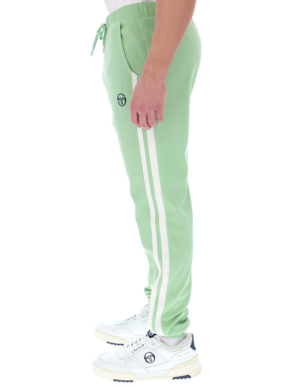 Sergio Tacchini 2-Streifen-Trainingshose Green Gardenia