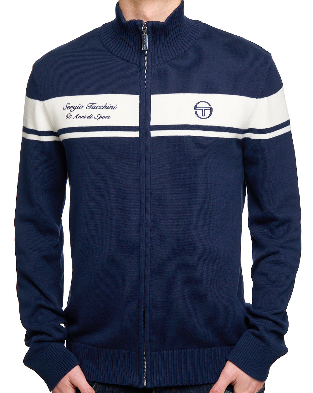 Sergio Tacchini 60th Anniversary Track Top Box Navy Blue/Gardenia