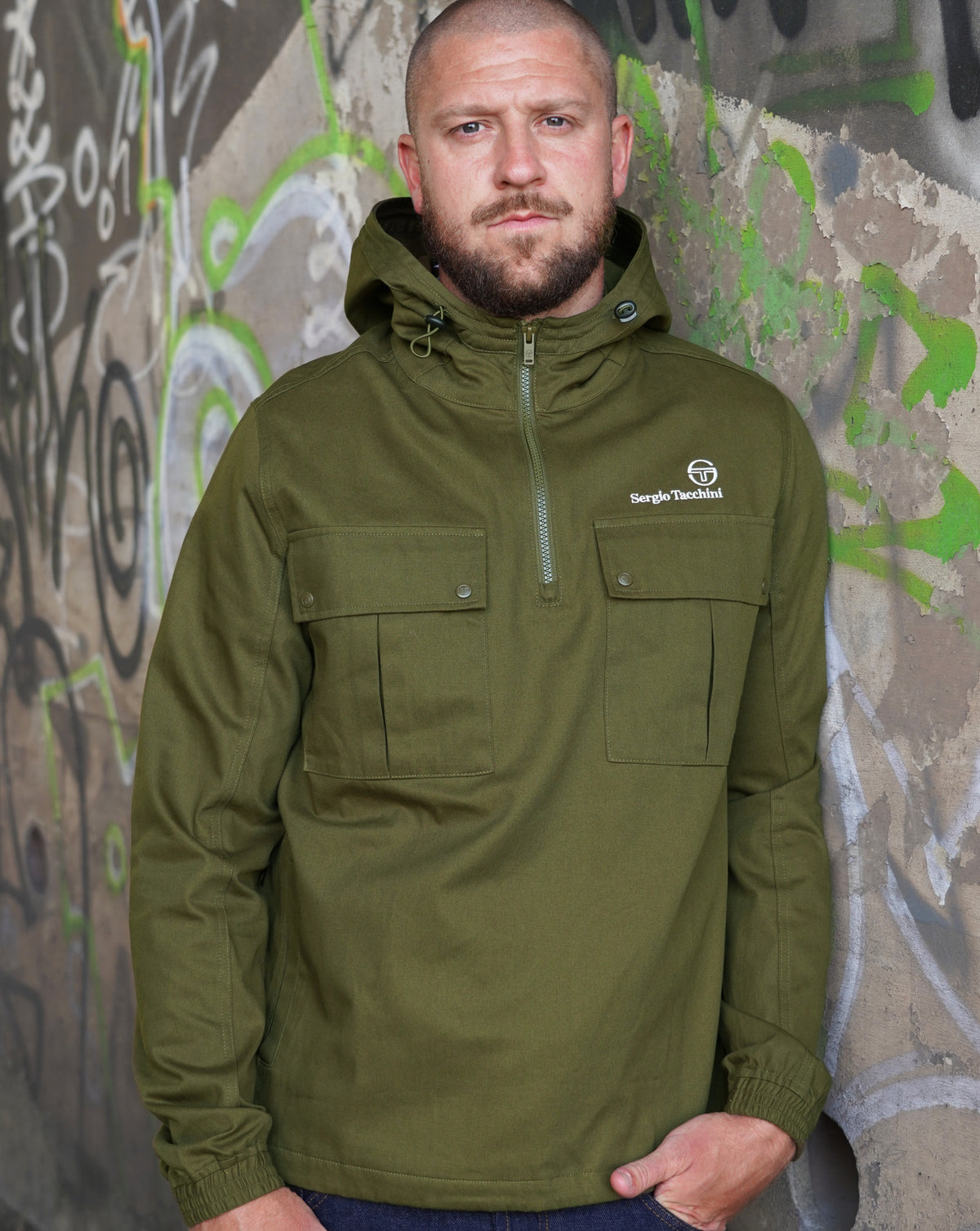 Sergio Tacchini Ashley Overhead Jacket Dark Olive