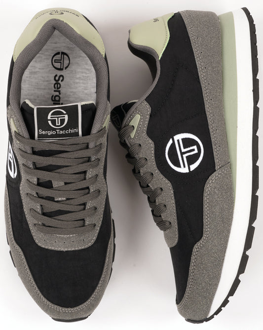Sergio Tacchini Sergio Tacchini CT100 Mix Trainers Black/Turbulence/Seafoam