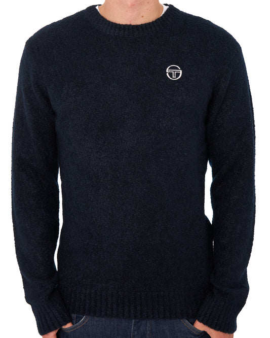 Sergio Tacchini Sergio Tacchini Caputo Boucle Crew Knit Navy Blue