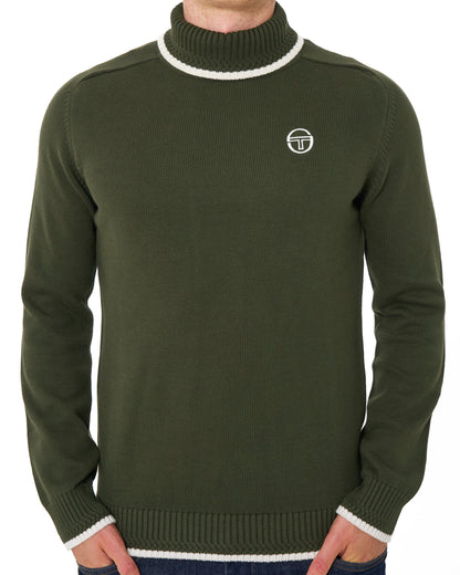 Sergio Tacchini Rollkragenpullover Grün