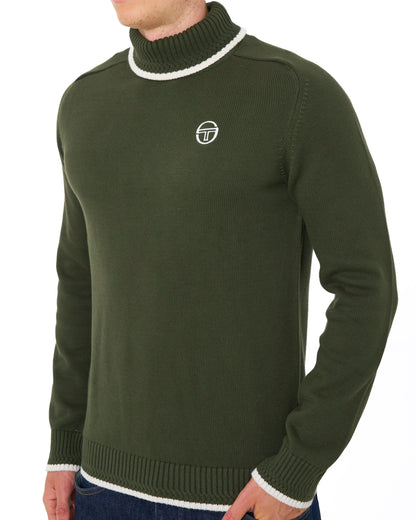 Sergio Tacchini Rollkragenpullover Grün