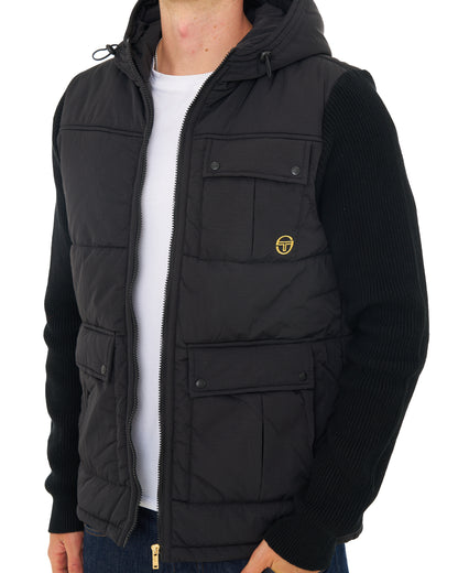 Sergio Tacchini Cassini Hybrid Nylon Jacket Black