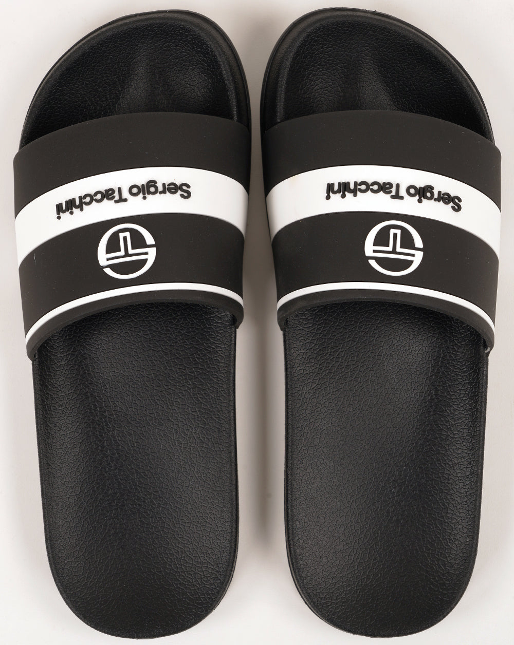 Sergio Tacchini Caspio Pool Sliders Black/White