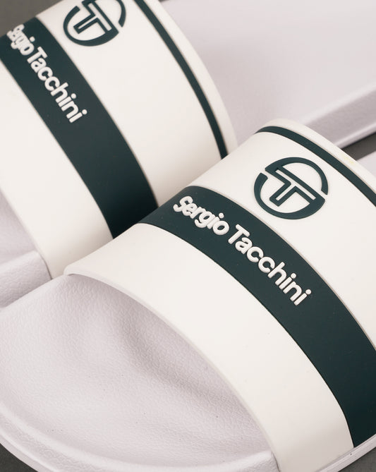 Sergio Tacchini Sergio Tacchini Caspio Pool Sliders White/Blue