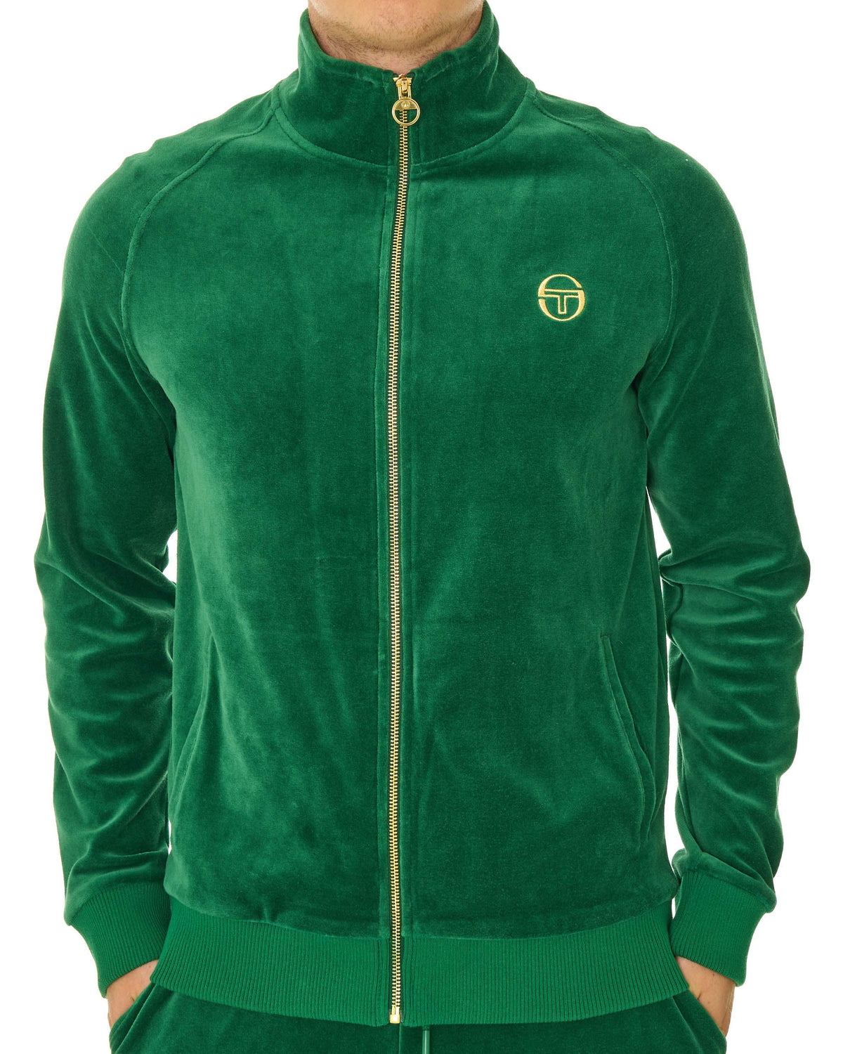 Sergio Tacchini Classic Velour Track Top Eden/Gardenia
