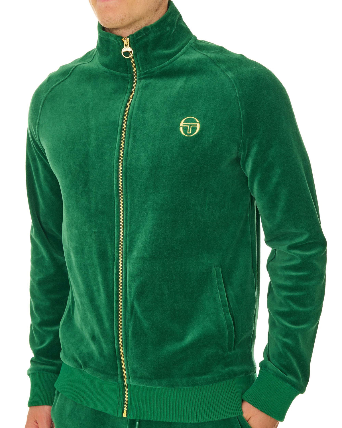 Sergio Tacchini Classic Velour Track Top Eden/Gardenia