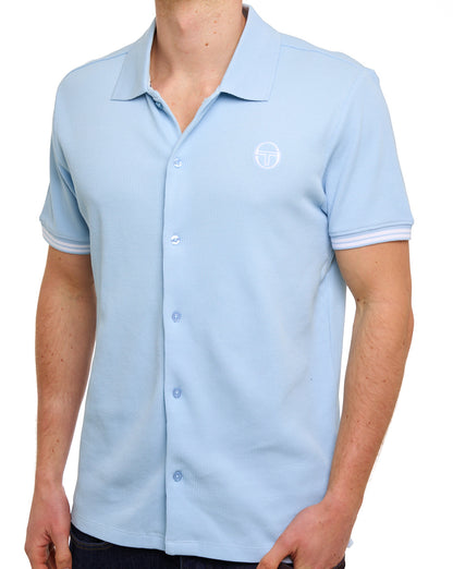 Sergio Tacchini Full Button Polo Shirt Sky
