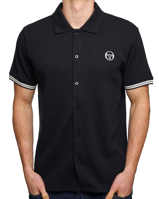 Sergio Tacchini Sergio Tacchini Full Button Polo Shirt Black