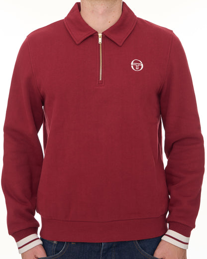 Sergio Tacchini Court Zip Polo Sweat Merlot